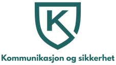 Kommunikasjon og sikkerhet logo